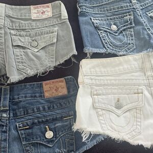 True RELIGION Joey Cut-off Shorts